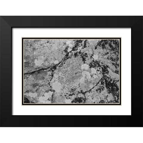 Found Textures XII Black Modern Wood Framed Art Print with Double Matting by Johnson, Jason
