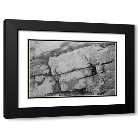 Found Textures XIII Black Modern Wood Framed Art Print with Double Matting by Johnson, Jason