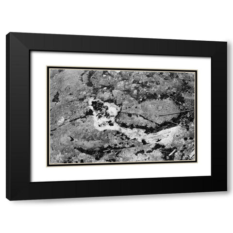 Found Textures XIV Black Modern Wood Framed Art Print with Double Matting by Johnson, Jason