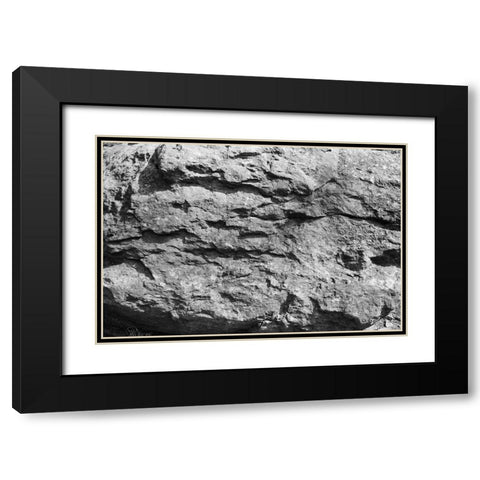 Found Textures XV Black Modern Wood Framed Art Print with Double Matting by Johnson, Jason