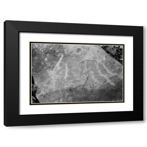 Found Textures XVII Black Modern Wood Framed Art Print with Double Matting by Johnson, Jason