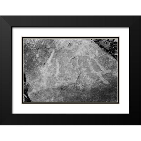 Found Textures XVII Black Modern Wood Framed Art Print with Double Matting by Johnson, Jason