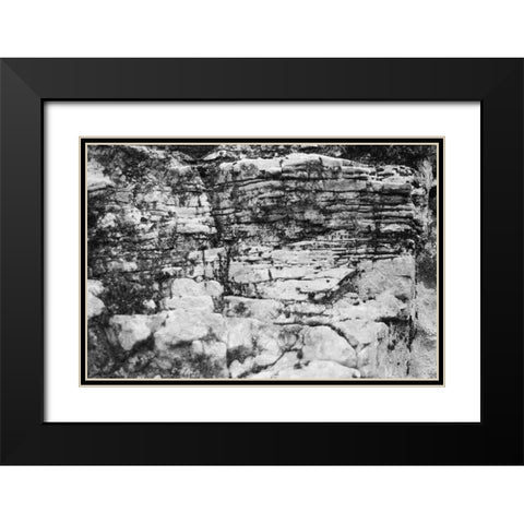 Found Textures XVIII Black Modern Wood Framed Art Print with Double Matting by Johnson, Jason