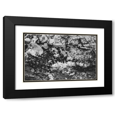 Found Textures XX Black Modern Wood Framed Art Print with Double Matting by Johnson, Jason