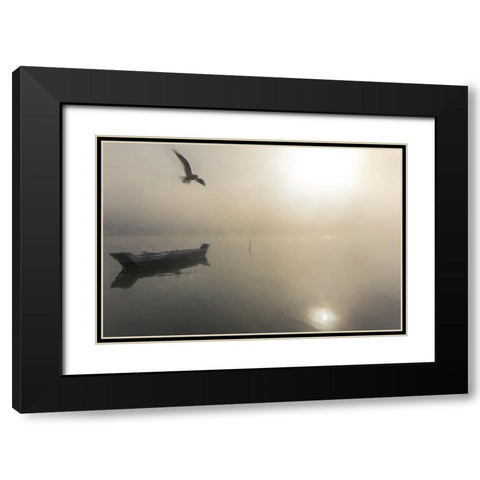 Sunset Scene Black Modern Wood Framed Art Print with Double Matting by Curinga, Kim