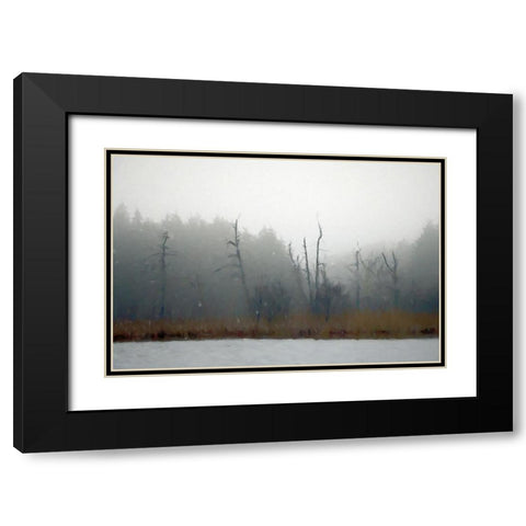 Desolate Beach Black Modern Wood Framed Art Print with Double Matting by Curinga, Kim