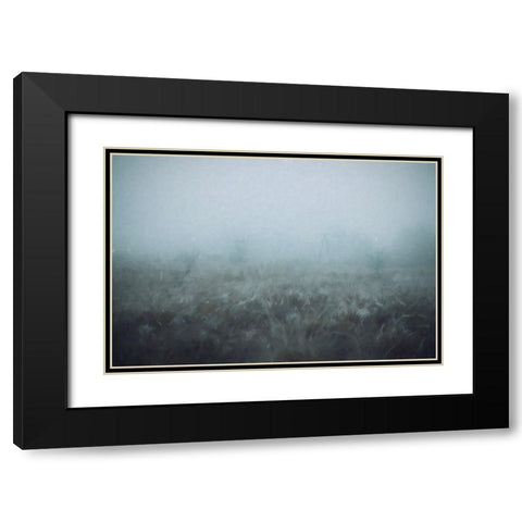 Blue Mist Black Modern Wood Framed Art Print with Double Matting by Curinga, Kim