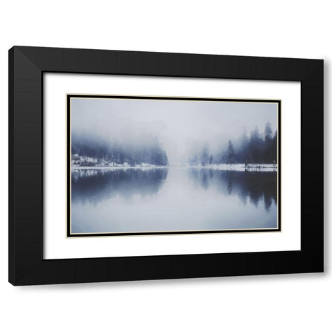 Blue Dawn Black Modern Wood Framed Art Print with Double Matting by Curinga, Kim