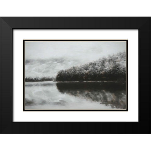 Forest Fog Black Modern Wood Framed Art Print with Double Matting by Curinga, Kim