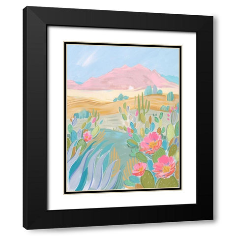 Pastel Desert II Black Modern Wood Framed Art Print with Double Matting by Marr, Laura