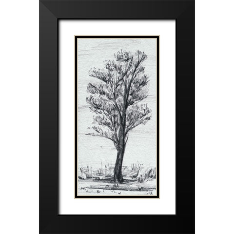Tree in the Woods II Black Modern Wood Framed Art Print with Double Matting by Wang, Melissa