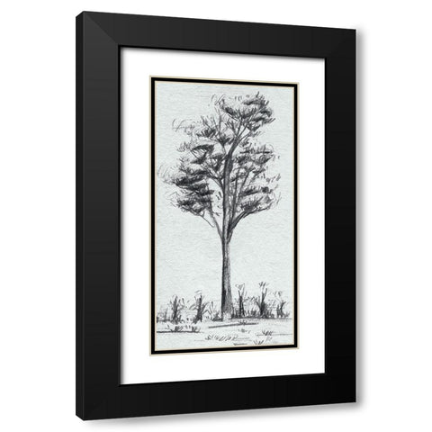 Tree in the Woods III Black Modern Wood Framed Art Print with Double Matting by Wang, Melissa