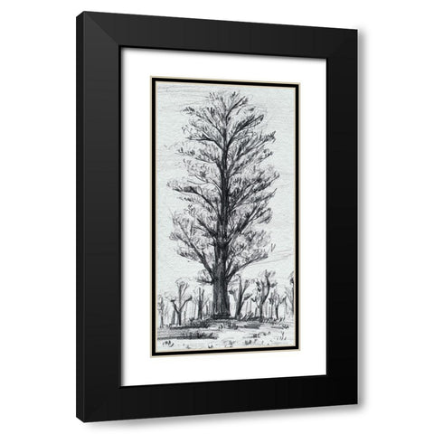 Tree in the Woods IV Black Modern Wood Framed Art Print with Double Matting by Wang, Melissa