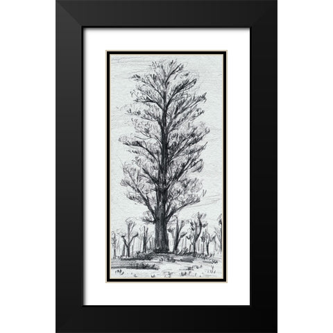 Tree in the Woods IV Black Modern Wood Framed Art Print with Double Matting by Wang, Melissa