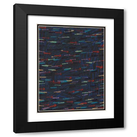 Forward I Black Modern Wood Framed Art Print with Double Matting by Fuchs, Jodi