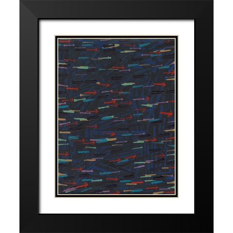 Forward I Black Modern Wood Framed Art Print with Double Matting by Fuchs, Jodi