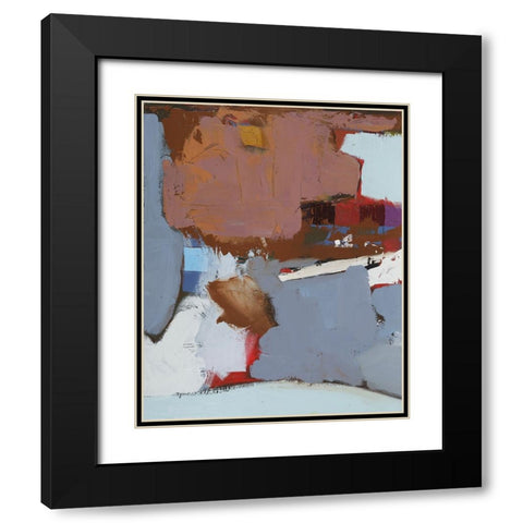 Colorful Expressionism II Black Modern Wood Framed Art Print with Double Matting by Ferrell, Erin McGee