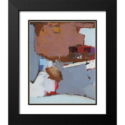 Colorful Expressionism II Black Modern Wood Framed Art Print with Double Matting by Ferrell, Erin McGee