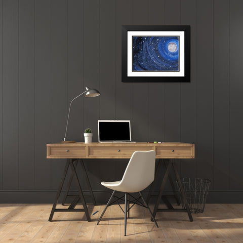 Starry Night Sky I Black Modern Wood Framed Art Print with Double Matting by Ferrell, Erin McGee
