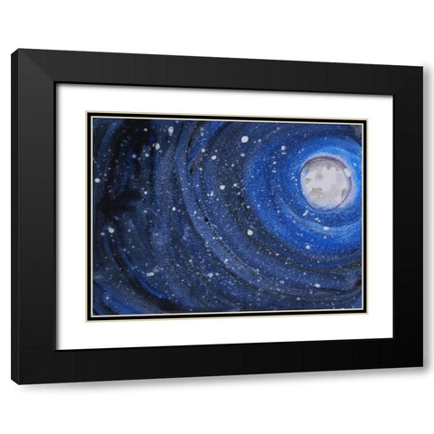 Starry Night Sky I Black Modern Wood Framed Art Print with Double Matting by Ferrell, Erin McGee