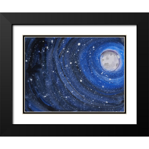 Starry Night Sky I Black Modern Wood Framed Art Print with Double Matting by Ferrell, Erin McGee