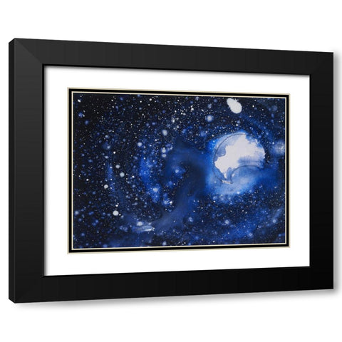 Starry Night Sky II Black Modern Wood Framed Art Print with Double Matting by Ferrell, Erin McGee