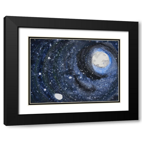 Starry Night Sky III Black Modern Wood Framed Art Print with Double Matting by Ferrell, Erin McGee