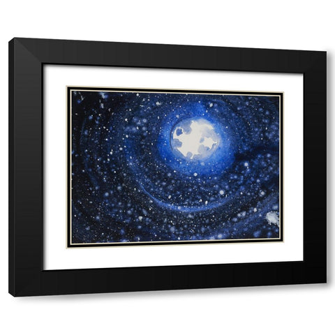 Starry Night Sky IV Black Modern Wood Framed Art Print with Double Matting by Ferrell, Erin McGee