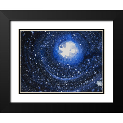 Starry Night Sky IV Black Modern Wood Framed Art Print with Double Matting by Ferrell, Erin McGee