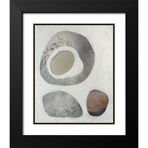Orbs I Black Modern Wood Framed Art Print with Double Matting by Ferrell, Erin McGee