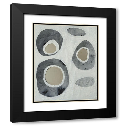 Orbs III Black Modern Wood Framed Art Print with Double Matting by Ferrell, Erin McGee