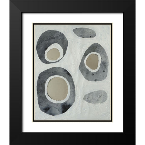 Orbs III Black Modern Wood Framed Art Print with Double Matting by Ferrell, Erin McGee