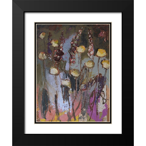 Idiosyncratic Floral  I Black Modern Wood Framed Art Print with Double Matting by Ferrell, Erin McGee