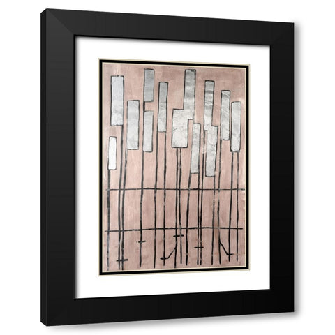 Clavichord II Black Modern Wood Framed Art Print with Double Matting by Willett, Michael