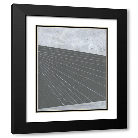 Gray Matter Lines II Black Modern Wood Framed Art Print with Double Matting by Fuchs, Jodi