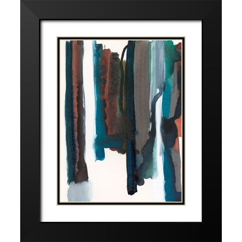 Lyrical Lines I Black Modern Wood Framed Art Print with Double Matting by Fuchs, Jodi