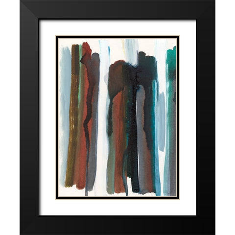 Lyrical Lines II Black Modern Wood Framed Art Print with Double Matting by Fuchs, Jodi