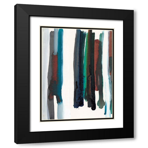 Lyrical Lines III Black Modern Wood Framed Art Print with Double Matting by Fuchs, Jodi