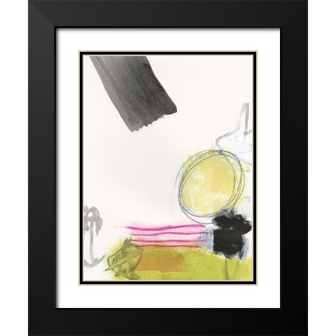 Lulu Abstract I Black Modern Wood Framed Art Print with Double Matting by Fuchs, Jodi