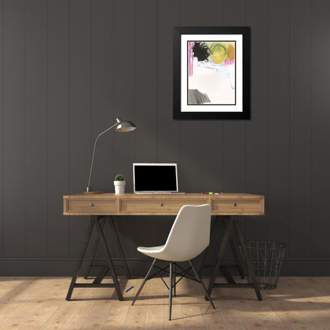 Lulu Abstract II Black Modern Wood Framed Art Print with Double Matting by Fuchs, Jodi