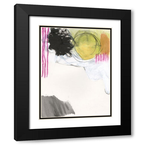 Lulu Abstract II Black Modern Wood Framed Art Print with Double Matting by Fuchs, Jodi