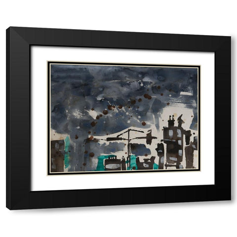 Bahrain IV Black Modern Wood Framed Art Print with Double Matting by Ferrell, Erin McGee