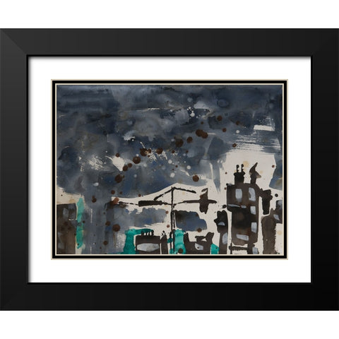 Bahrain IV Black Modern Wood Framed Art Print with Double Matting by Ferrell, Erin McGee