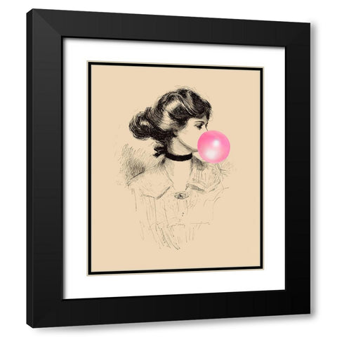 Victorian Ladies Misbehaving I Black Modern Wood Framed Art Print with Double Matting by Longley, Alicia