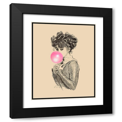 Victorian Ladies Misbehaving II Black Modern Wood Framed Art Print with Double Matting by Longley, Alicia