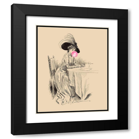 Victorian Ladies Misbehaving V Black Modern Wood Framed Art Print with Double Matting by Longley, Alicia