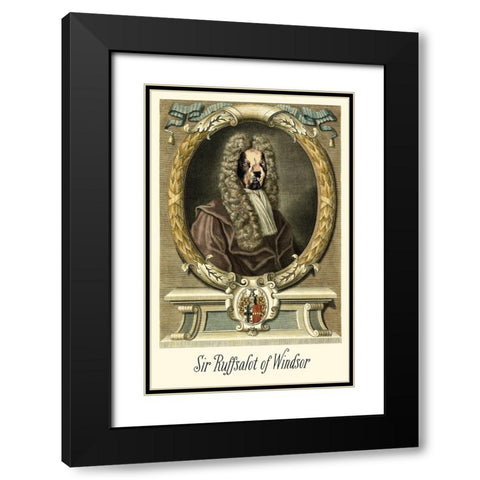 Royal Dog Portrait I Black Modern Wood Framed Art Print with Double Matting by Longley, Alicia