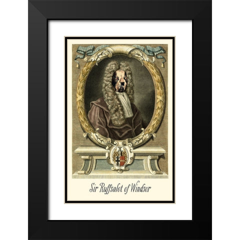 Royal Dog Portrait I Black Modern Wood Framed Art Print with Double Matting by Longley, Alicia