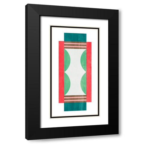 Sweet Blocks III Black Modern Wood Framed Art Print with Double Matting by Wang, Melissa