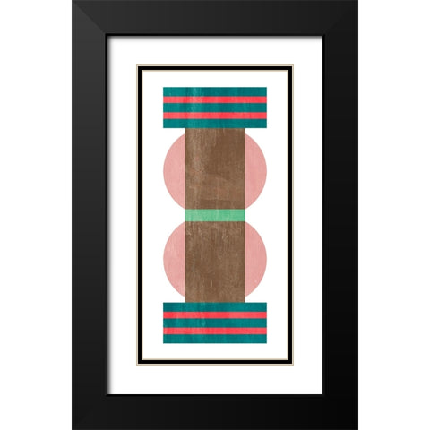 Sweet Blocks IV Black Modern Wood Framed Art Print with Double Matting by Wang, Melissa